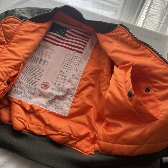 VTG Alpha Industries MA-1 Bomber Jacket Men's L Flyer's Intermediate Reversible - Picture 11 of 13